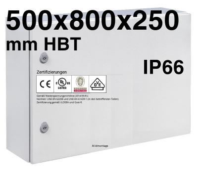 Wall-mounted switch cabinet 500x800x250 mm HBT 1-door